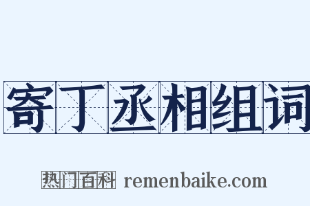 寄丁丞相组词是什么意思的图片